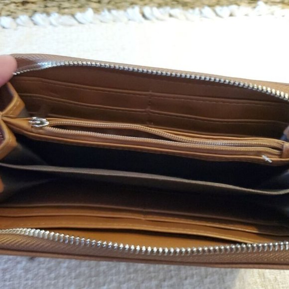 L@@K SAFE KEEPER RFID Brown Large Wallet Faux Leather EXCELLENT! NWT - Picture 5 of 7